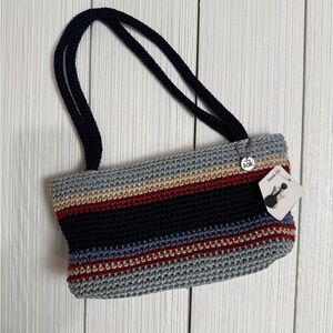 The Sak Classic Mini Striped Shoulder Bag with Sturdy Handles